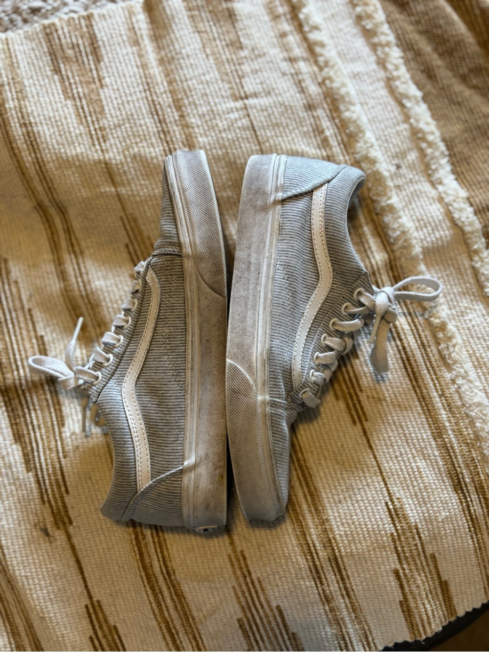 Vans Light Gray Low Top Sneakers